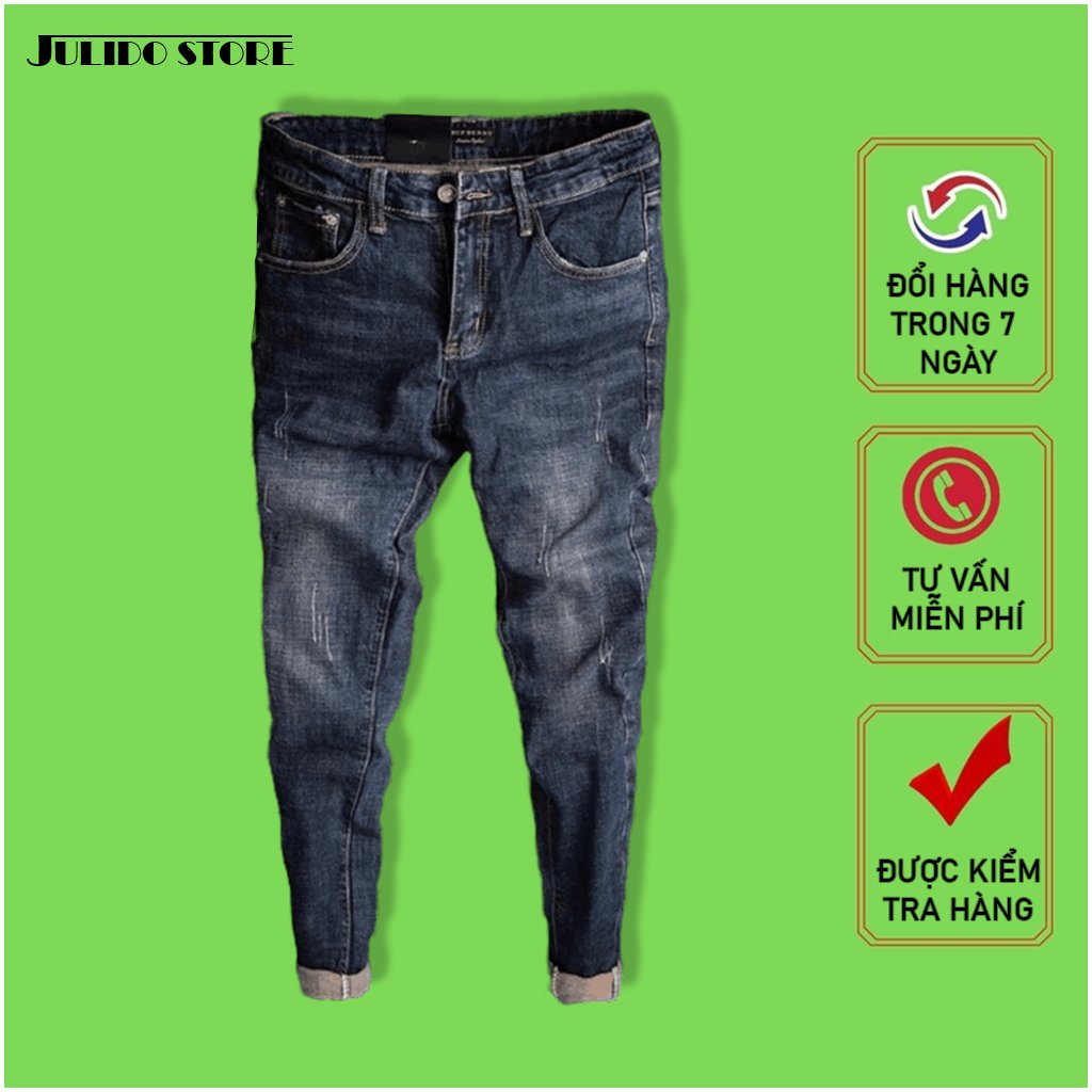 Quần jean nam cao cấp chất bò siêu co dãn Julido, form đứng dáng đẹp mẫu MM07