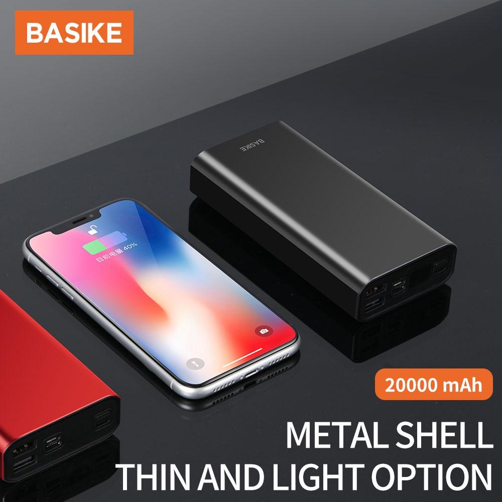 Sạc Dự Phòng 20000mah BASIKE LED Màn hình kỹ thuật số thực cho iPhone Huawei Samsung Xiaomi-Hàng chính hãng