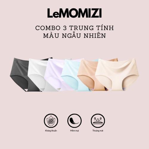 COMBO 3 QUẦN LÓT ĐÚC SU LeMOMIZI THUN LẠNH MÀU TRUNG TÍNH – CO GIÃN 4 CHIỀU – ĐẸP THOÁNG MÁT – GIÁ SỐC