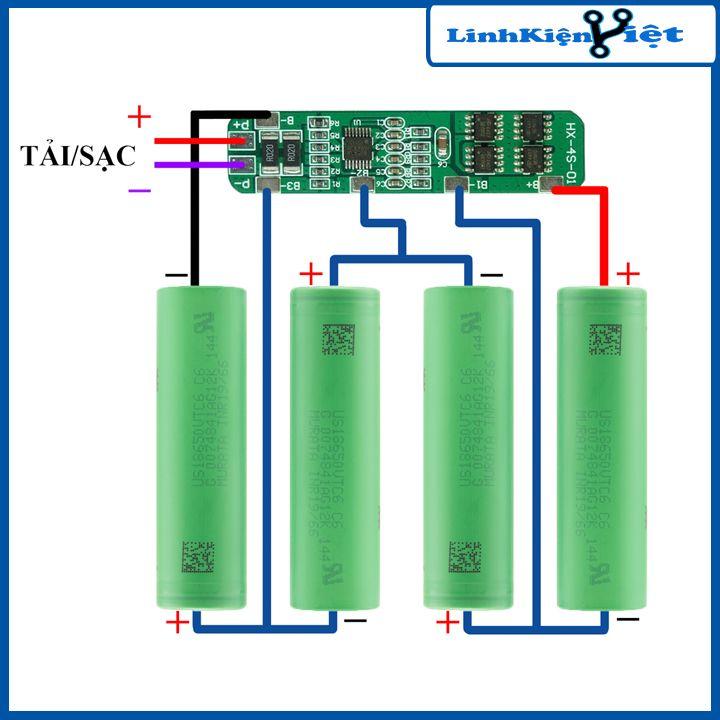 Module bảo vệ pin lithium 4 cell 16.8V dòng xả 6A