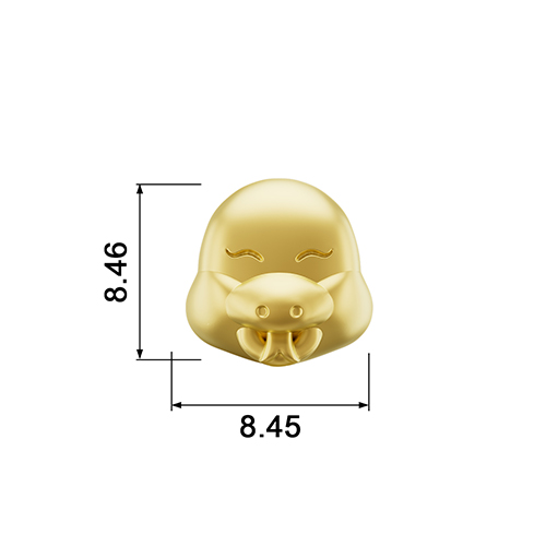 Charm Kim Tỵ Vàng 14k LLF237 Huy Thanh Jewelry