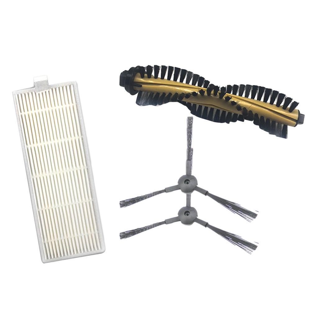 Replacement Side Brush Filter Main Brush Kit for ILIFE A4 Vacuum Cleaner