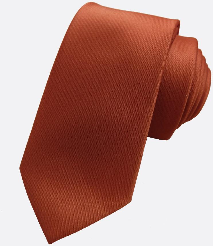 Cà vạt bản nhỏ màu cà rốt cao cấp