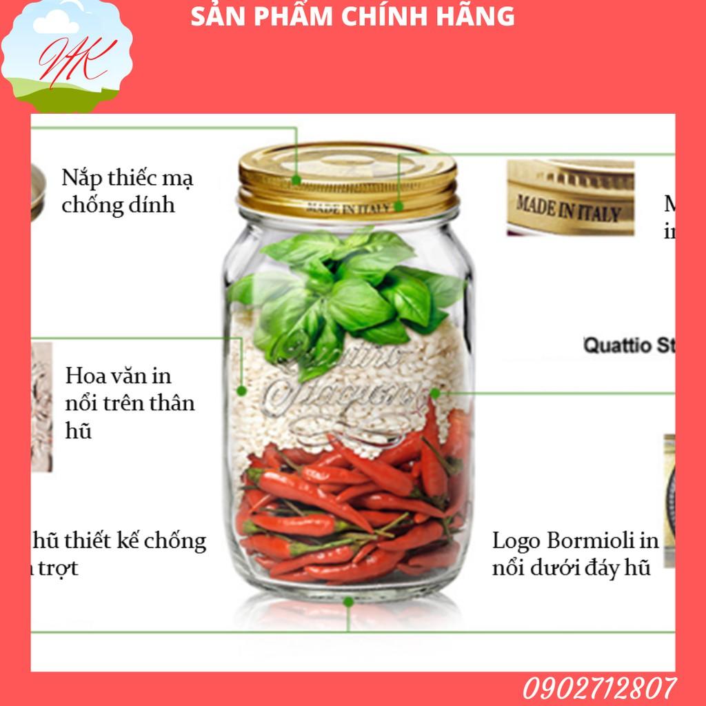 Hũ thủy tinh nắp vặn Quattro 1000ml - HÀNG CHÍNH HÃNG