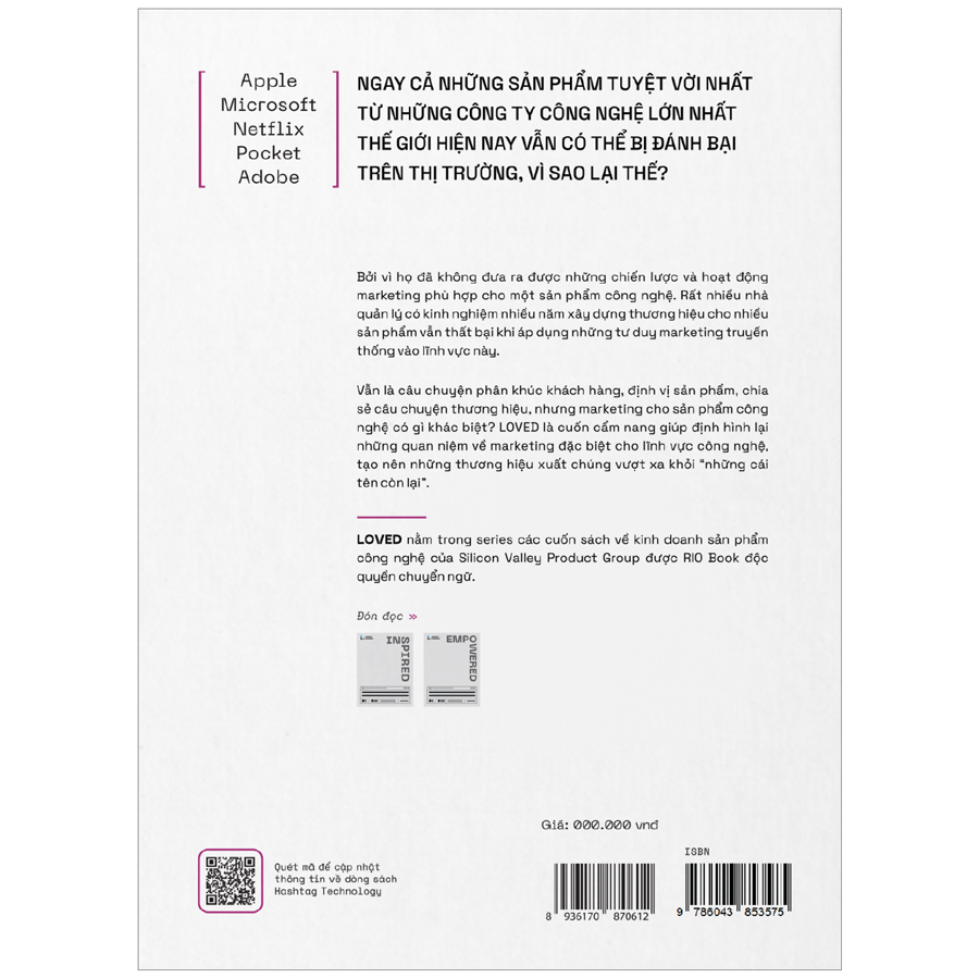 [Nhập 241120KB12 giảm 20K] LOVED - Marketing cho sản phẩm công nghệ - Định hình cách thế giới nghĩ về bạn