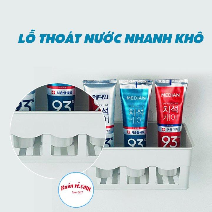 Khay đựng vật dụng nhà tắm nhà bếp dán tường 2 size, Khay đựng đồ đa năng nhựa PP cao cấp