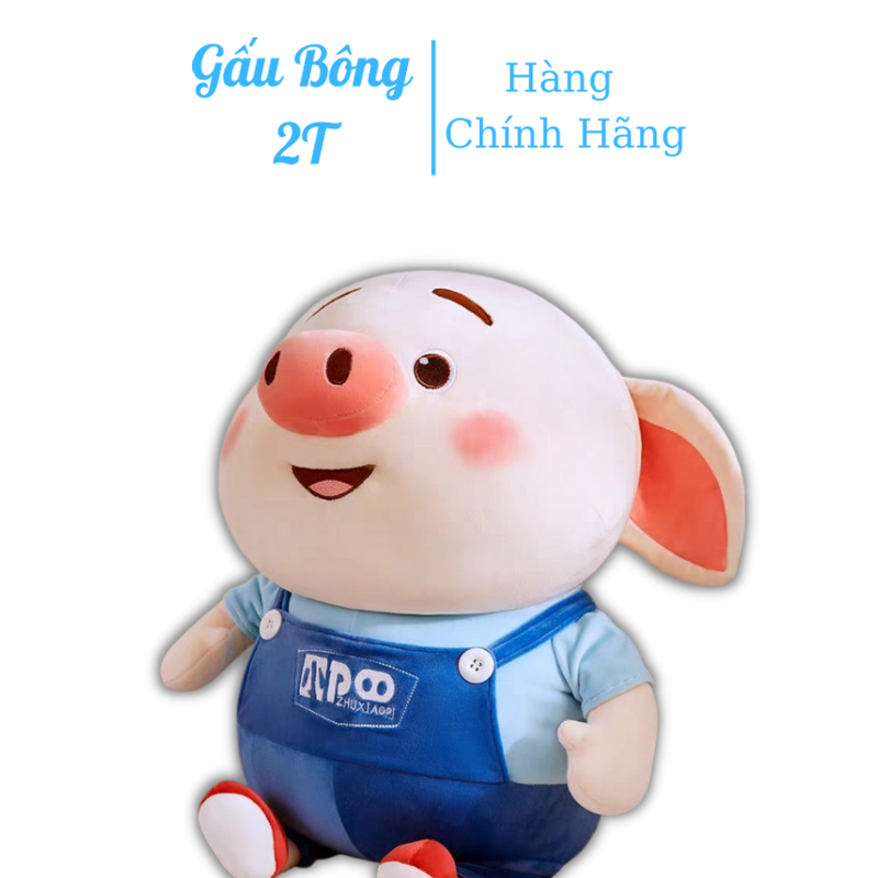 Gấu Bông Heo 2T Vải Nhung Co Giãn Bông Gòn Cao Cấp