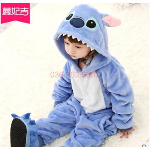Bộ Đồ Thú Stitch Xanh ️  ️ Bộ đồ thú Stitch Xanh Trẻ Em - Hàng Cao Cấp Loại 1