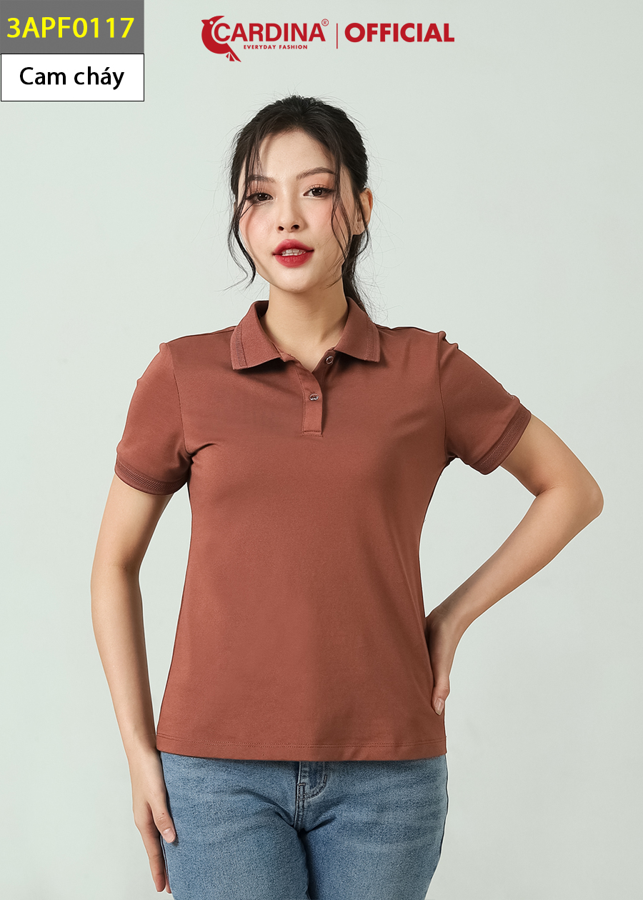 Áo Polo Nữ CARDINA Chất Cotton CVC Cao Cấp Áo Thun Cổ Bẻ Cộc Tay Mềm Mại Thoáng Mát 3APF01