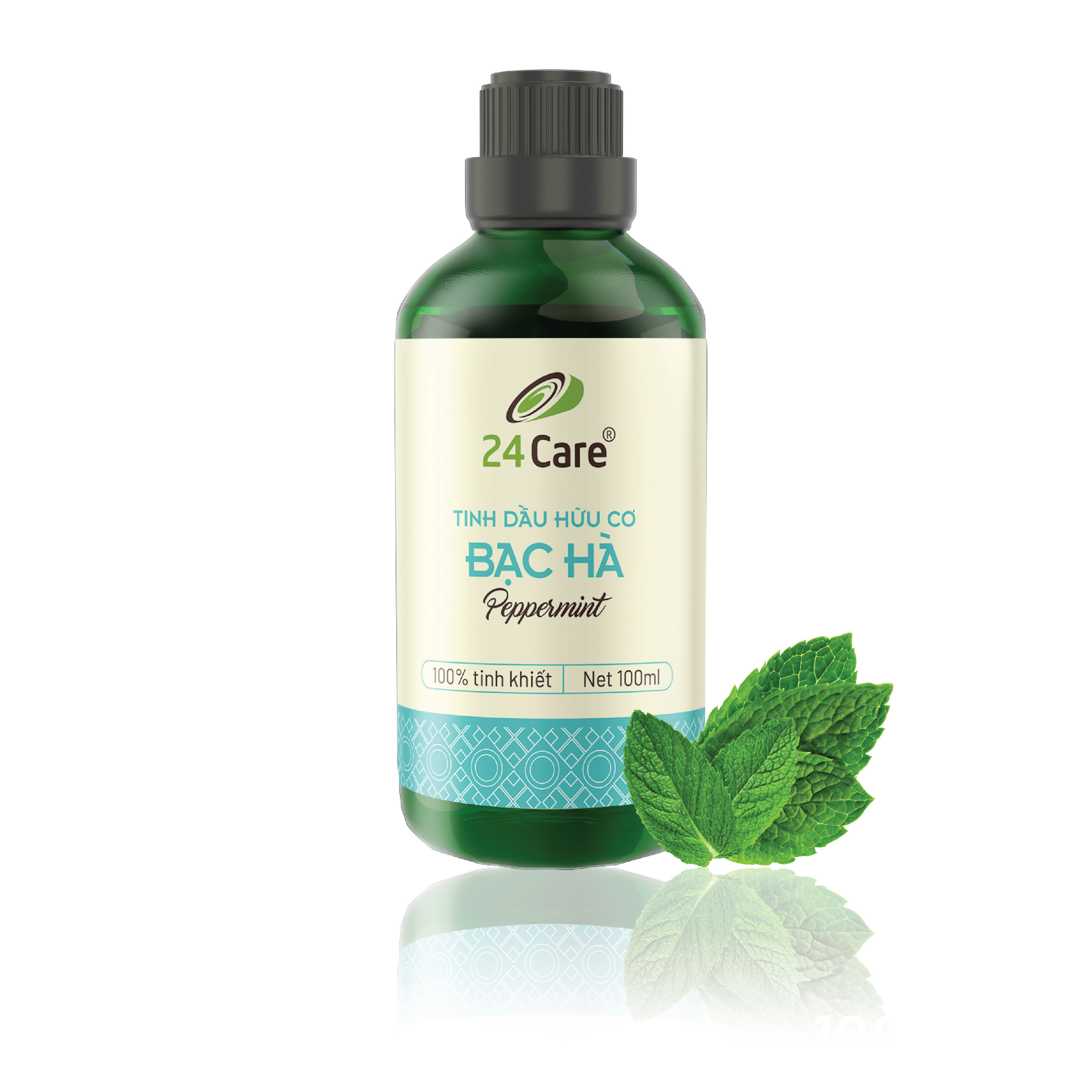 Tinh dầu Bạc Hà 24Care 100ml - Chiết xuất thiên nhiên, khử mùi, thơm phòng, giúp tinh thần tỉnh táo.