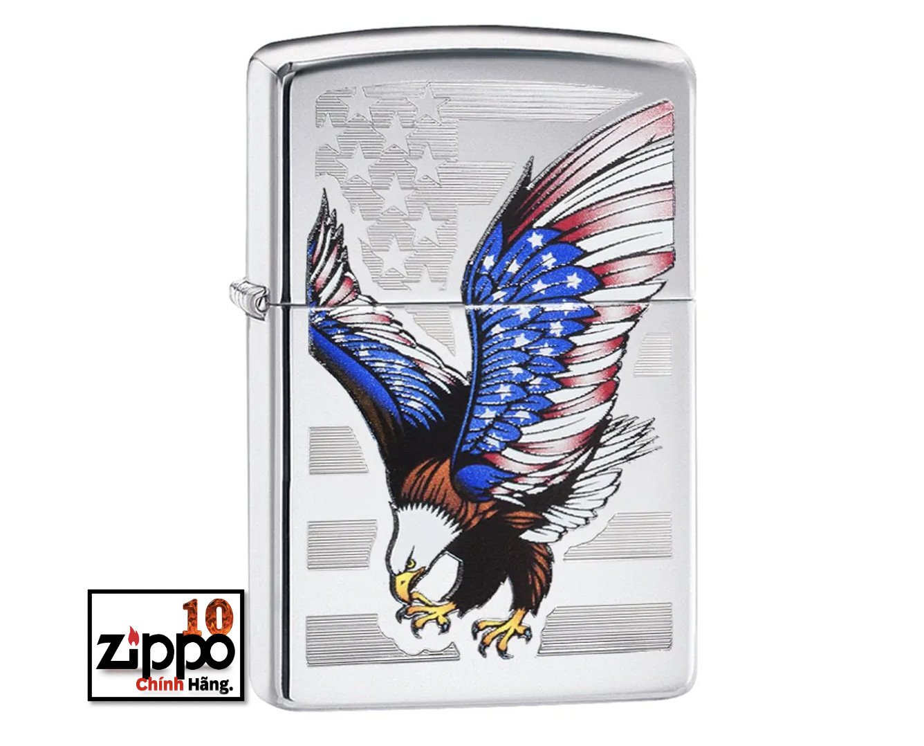 Bật lửa ZIPPO 28449 Eagle Flag - Chính hãng 100%