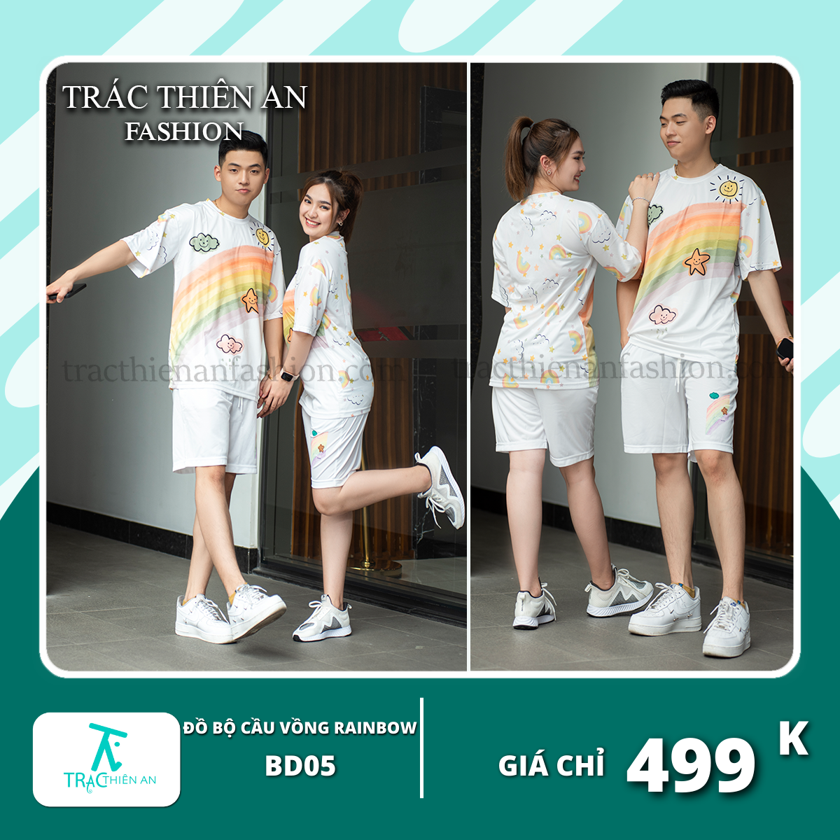 Quần áo bộ Cầu Vồng Rainbow Unisex - Dành cho các cặp đôi và giới trẻ năng động
