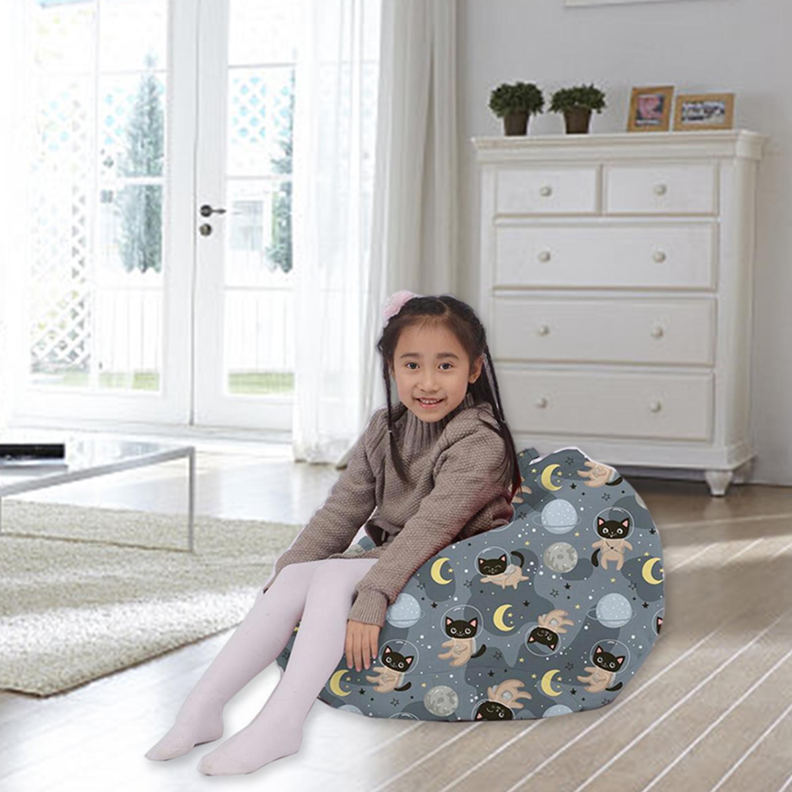 Animal Print beanbag Chair Soft Teens Cat