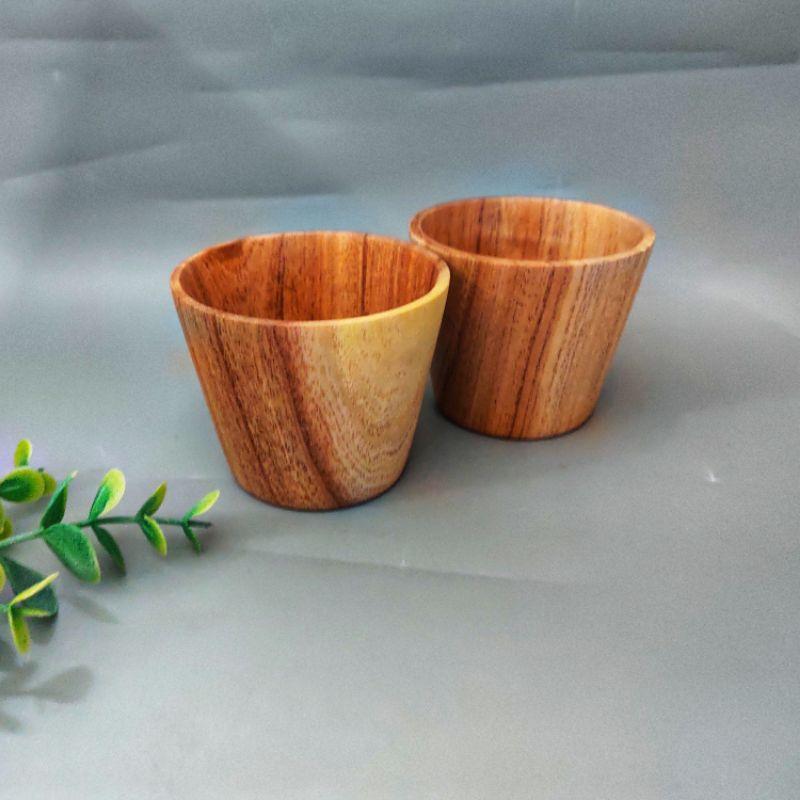 Bộ Cốc Gỗ Gõ, Gỗ Xoan Tự Nhiên Cỡ 7x8 cm Uống Nước, Trà, Cà Phê, Cốc Gỗ Trang Trí Trong Nhà