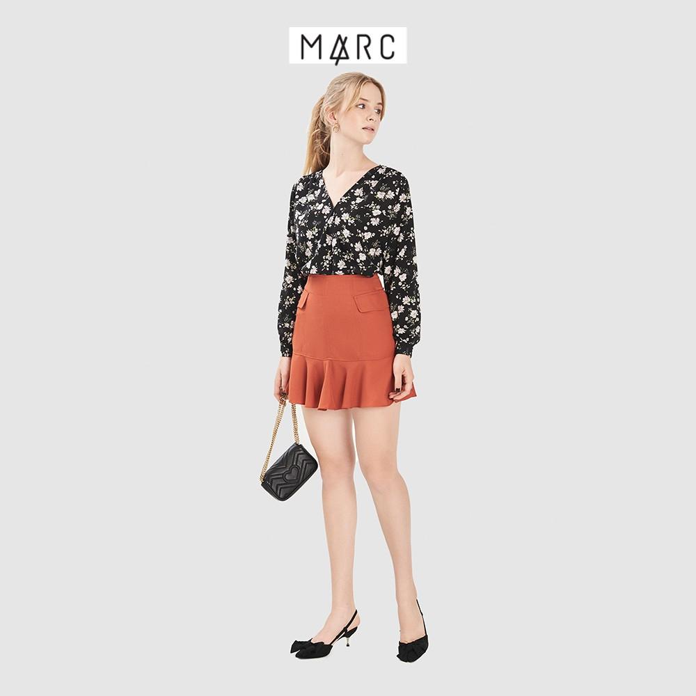 Váy nữ MARC FASHION mini hạ eo bèo nhấn nắp túi