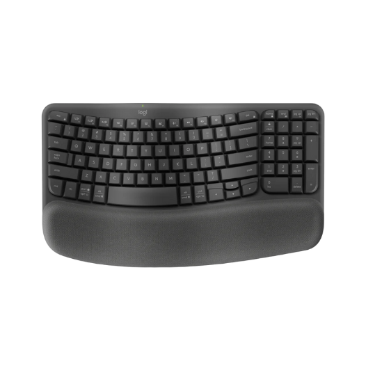 Bàn Phím Công Thái Học Không Dây Logitech Wave Keys | Bluetooth - Hàng Chính Hãng