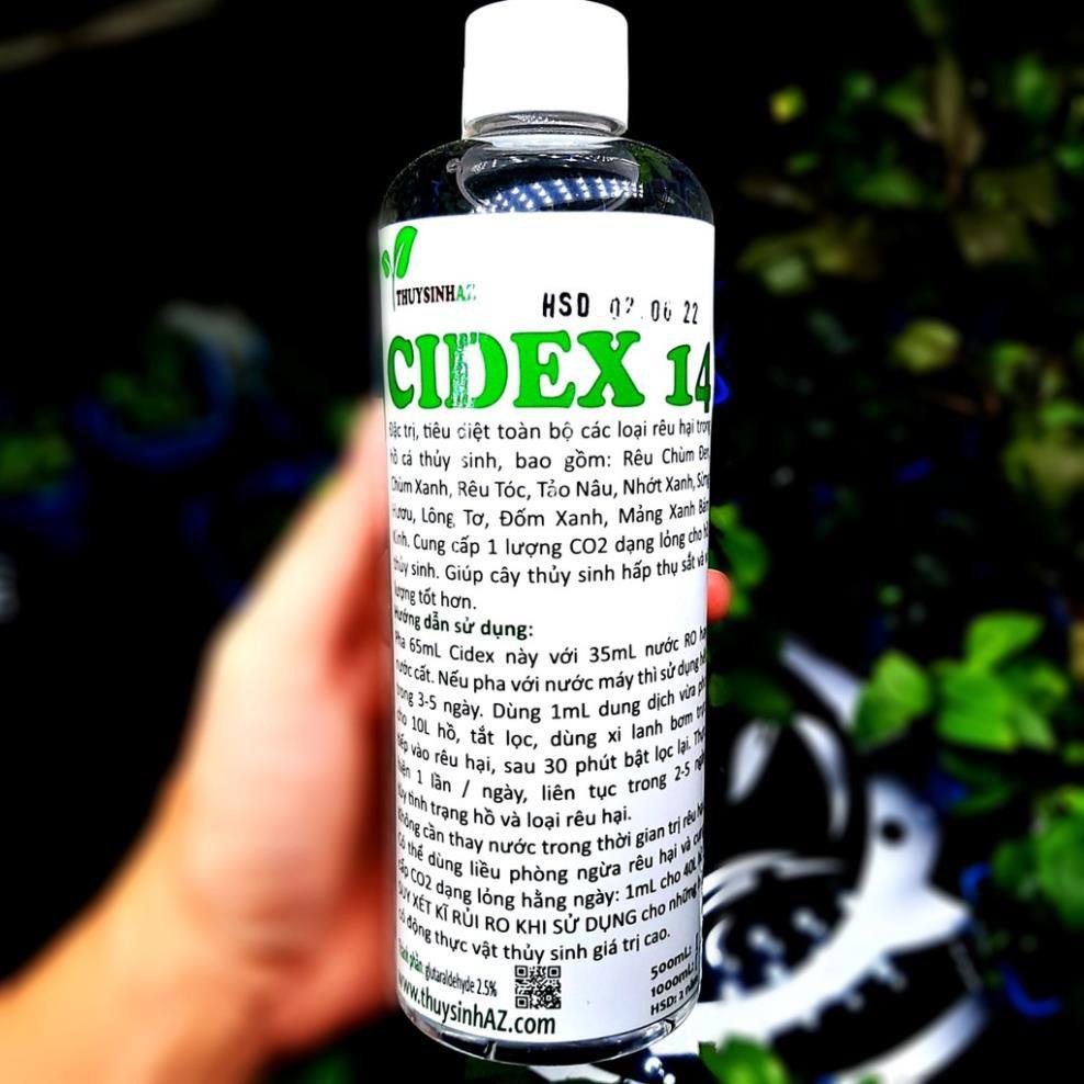 Dung dịch phòng trị rêu hại Cidex 14 nguyên chất - Diệt rêu hại hồ thủy sinh - Hồ cá cảnh