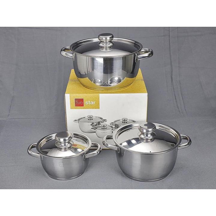 Bộ nồi Inox 430 Fivestar nắp inox FS-B3010