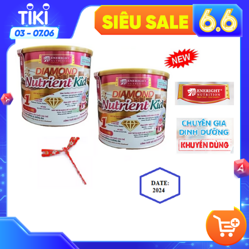 Combo 2 hộp Eneright Diamond Nutrient Kid 1 900 gr : cho trẻ suy dinh dưỡng thấp còi từ 6- 36 tháng