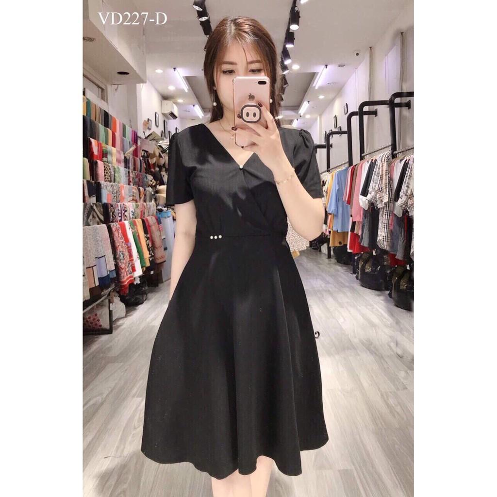 Đầm xòe - đầm xòe dự tiệc đính ngọc chiết ly eo