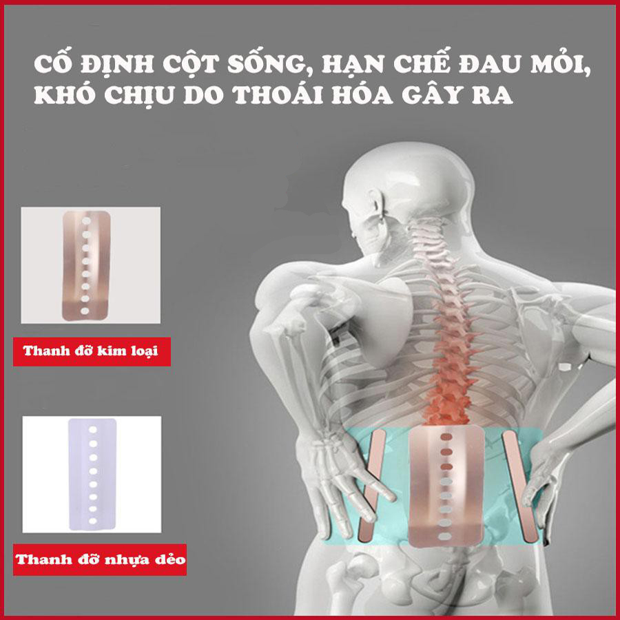 [Tặng Kèm 03 Miếng Đệm Lót] Đai Lưng L140 - Đai Thắt Lưng Cột Sống - Đai Bảo Vệ , Cố Định, Nâng Đỡ Cột Sống Vùng Thắt Lưng [Dành Cho Người Đau Lưng, Thoát Vị Đĩa Đệm, Thoái Hóa Đốt Sống] - Hàng Nhập Khẩu