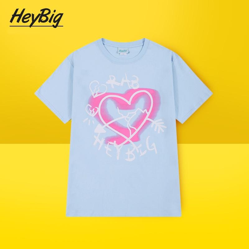 Áo Phông Nam Nữ Nelly Heybig chính hãng Ngắn Tay Tình Yêu Oversize Phong Cách Hip Hop Phong Cách Vibe