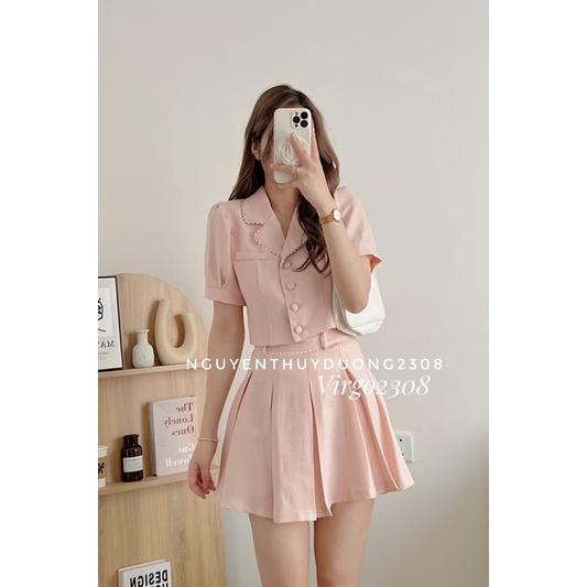 SET DẠ TWEET CÚC BỌC PHỐI VIỀN“MISA SET” TIỂU THƯ