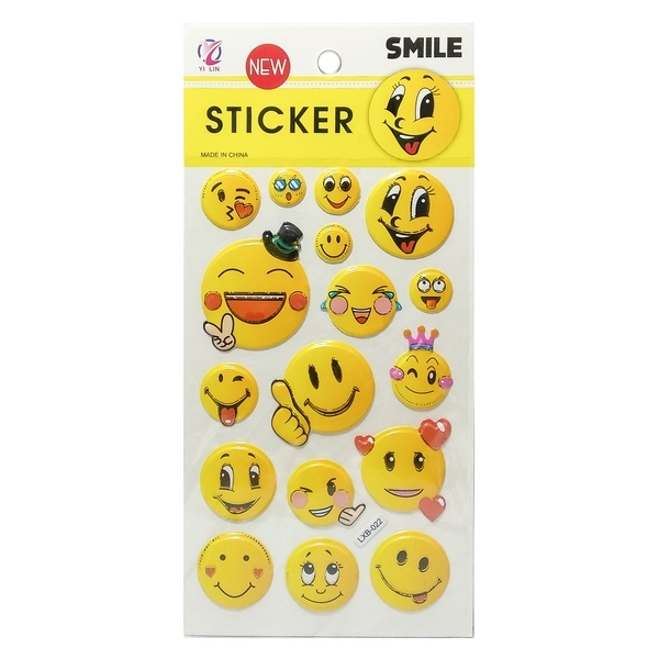 Bộ 3 Sticker Mặt Cười (Mẫu Sản Phẩm Giao Ngẫu Nhiên)