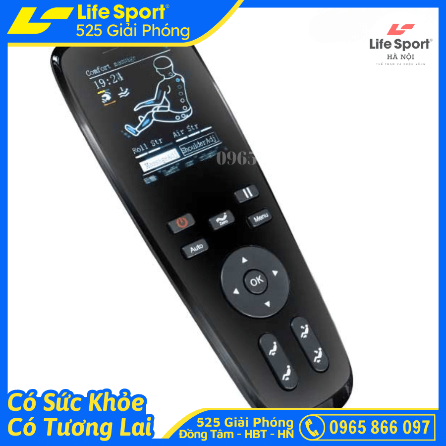 [ Sale 50% ] Ghế Massage Toàn Thân LifeSport LS-2900 con lăn 5D di chuyển Đa Năng bằng Silicon đạt chuẩn ISO massage sâu tại các vùng chuyên biệt, Bấm Huyệt, Nhiệt Hồng Ngoại, Điều Khiển Giọng Nói, Dò Tìm Huyệt Đạo