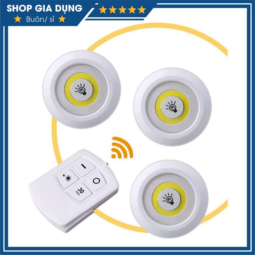 Bộ 3 Đèn Led Thông Minh Không Dây Dán Tường, Trang Trí Phòng Ngủ, Tủ Quần Áo Có Điều Kiển Từ Xa Và Hẹn Giờ