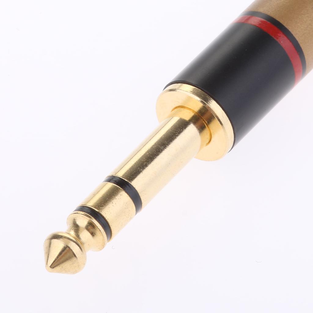 Professional 6.35mm 1/4'' Stereo Audio Adapter Solder Connection  Plated