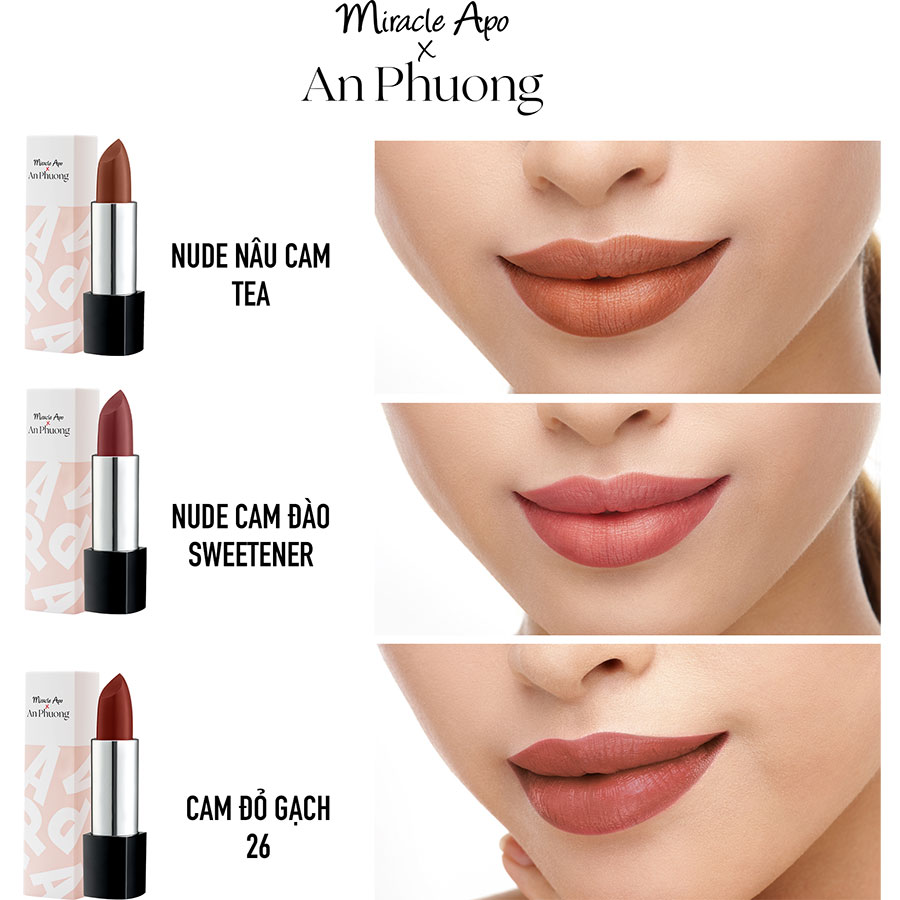 Son Thỏi Miracle Apo x An Phương Holiday Collection Lipstick (4g)