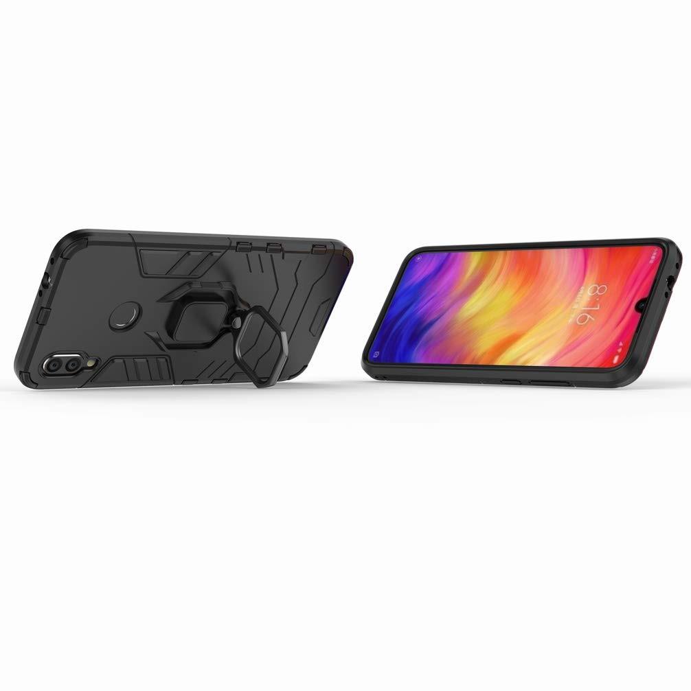 Ốp lưng cho Xiaomi Redmi Note 7 Pro iron man chống sốc kèm nhẫn xoay chống xem video bảo vệ camera