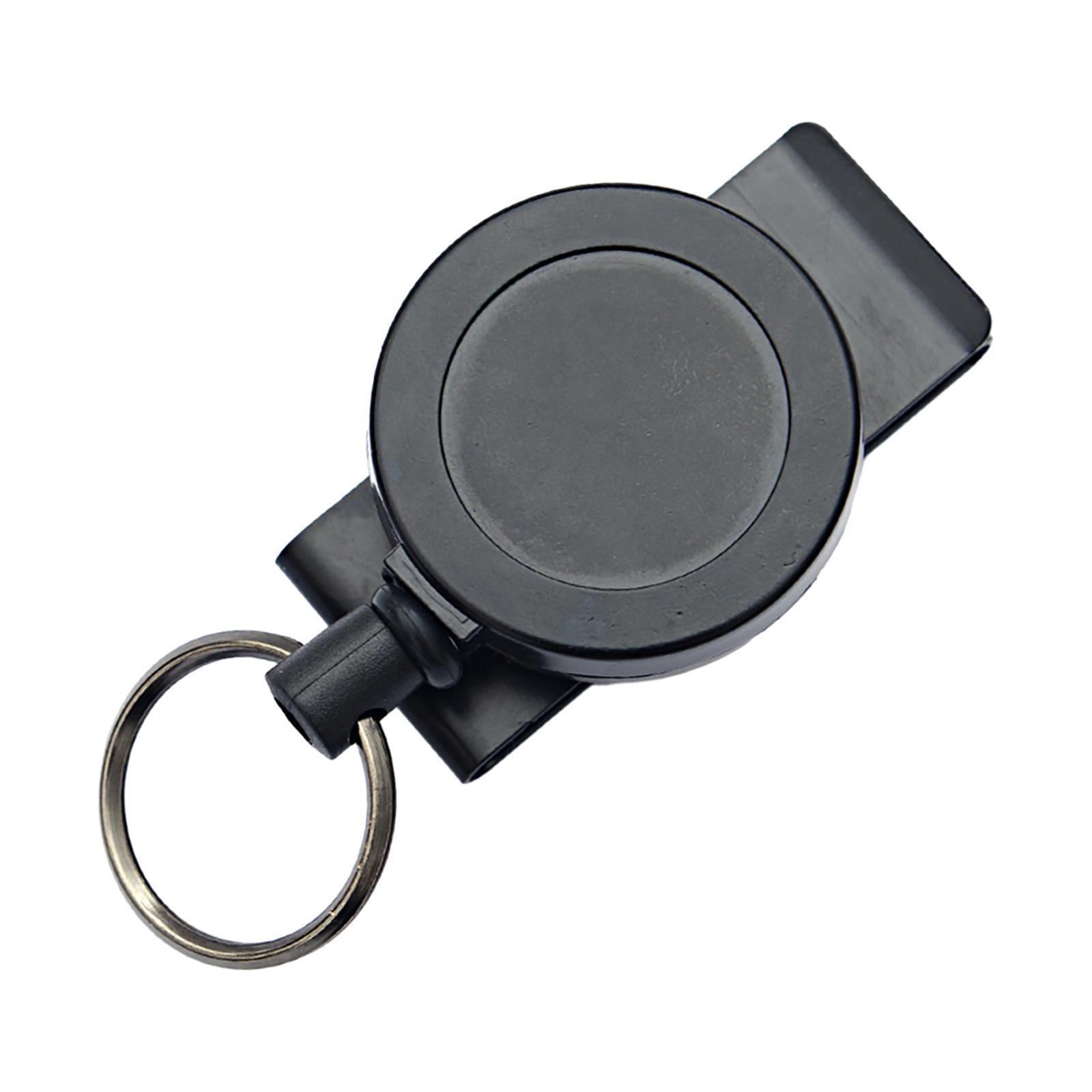 Heavy Duty Retractable Keychain Key Holder Durable Portable Retractable Reel Waist Key Chain Buckle for Outdoor Fishing
