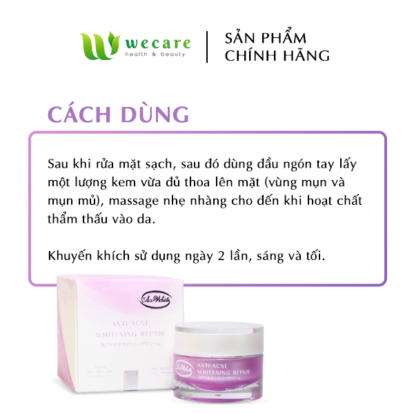 KEM GIẢM MỤN &amp; DƯỠNG TRẮNG DA &amp; DƯỠNG ẨM A-WHITE