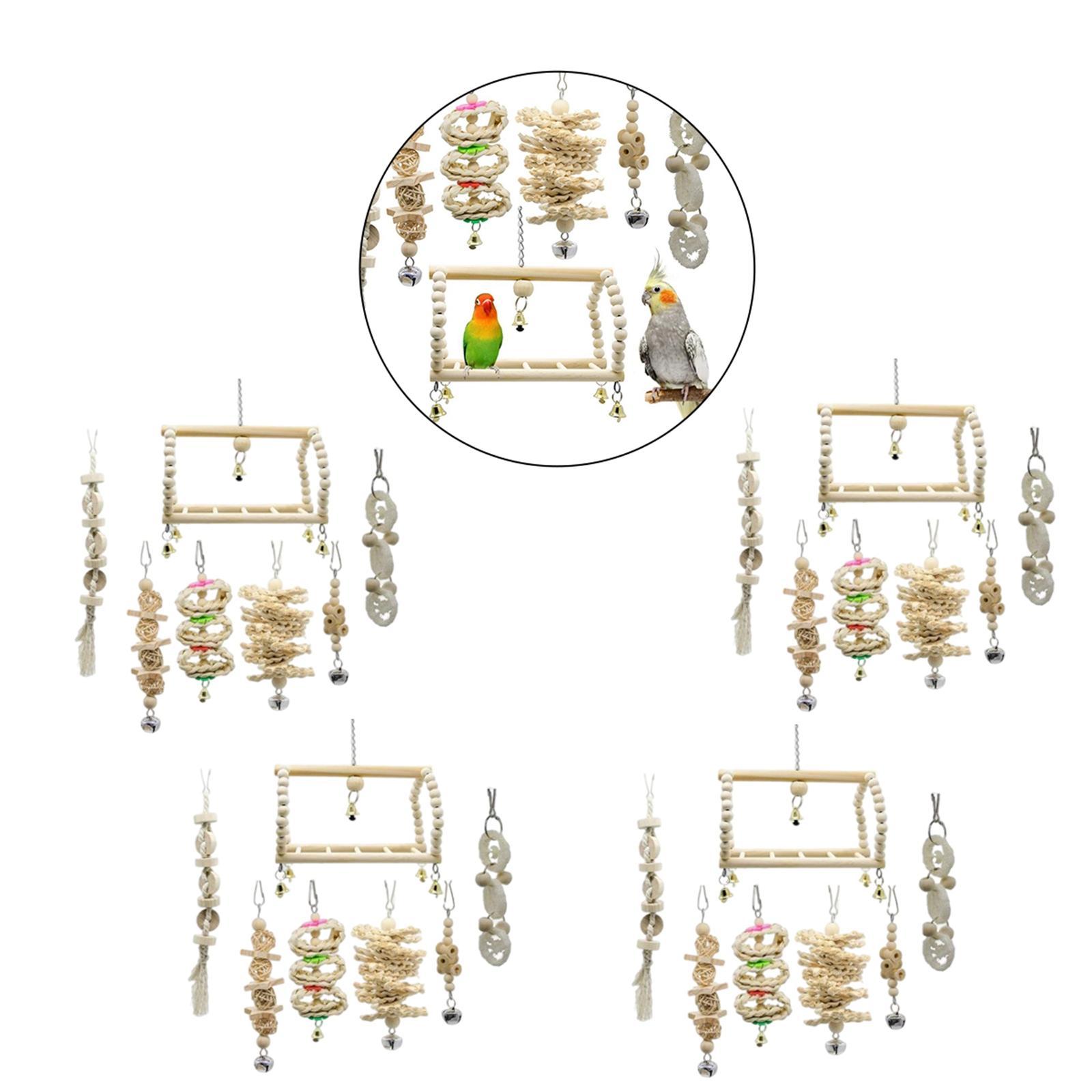 28Pcs Birds Parrot Chew Toys Birds Parrots Swing Toy For Small to Large Bird