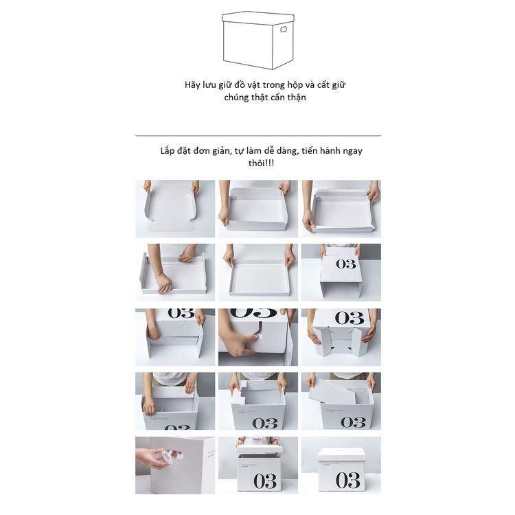 Thùng Carton Siêu Cứng Có Nắp Dùng Để Lưu Trữ Đựng Đồ Đa Năng Nhiều Kích Cỡ
