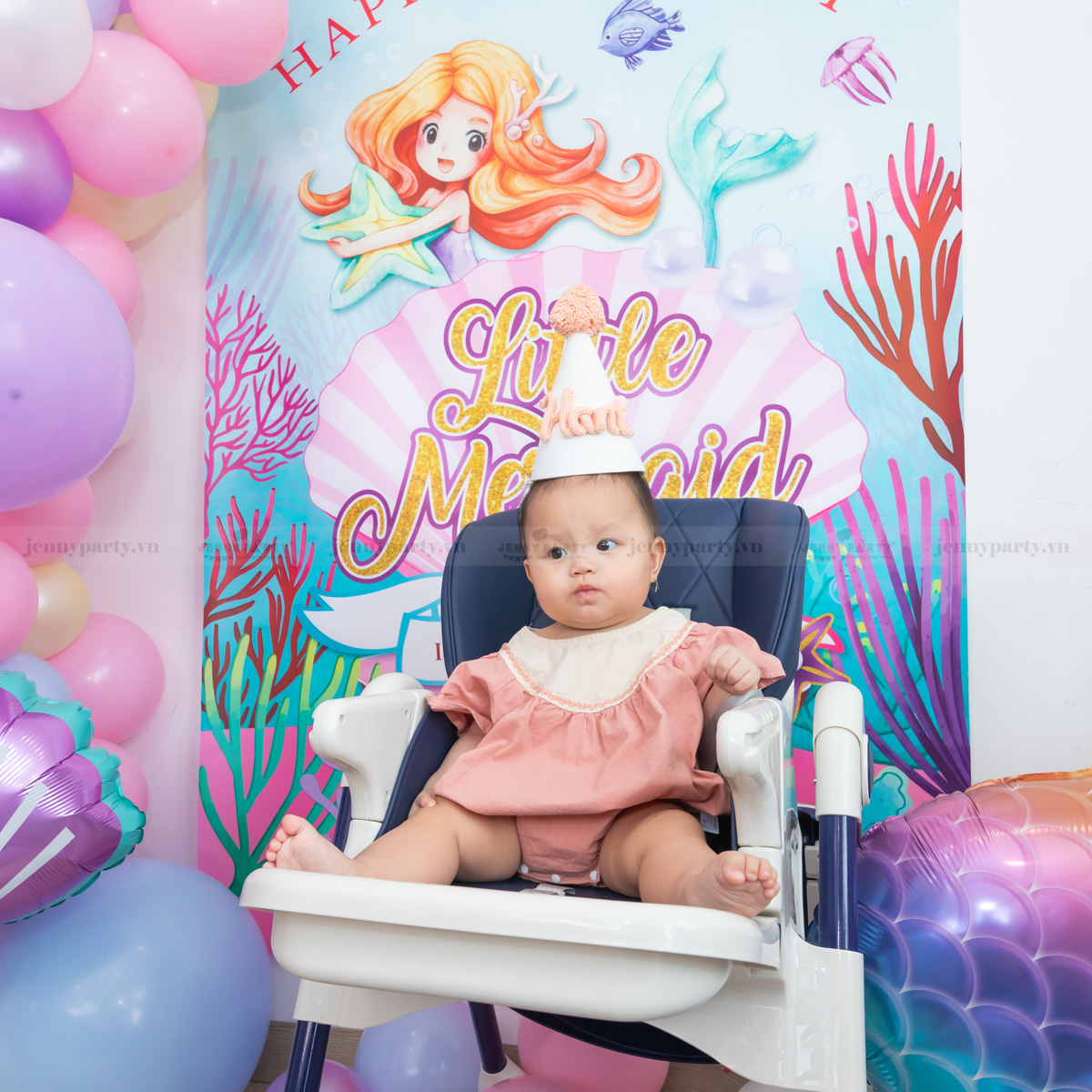 Set Trang Trí Sinh Nhật Cho Bé - Nàng Tiên Cá