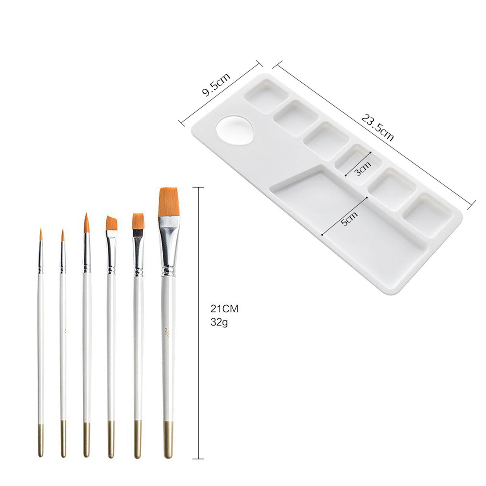 7 Pieces Artist Paint Brushes Durable Accessory Long Handle Paint Brush Pen Set Acrylic Painting Brushes Paintbrushes for Kids Adults Artist