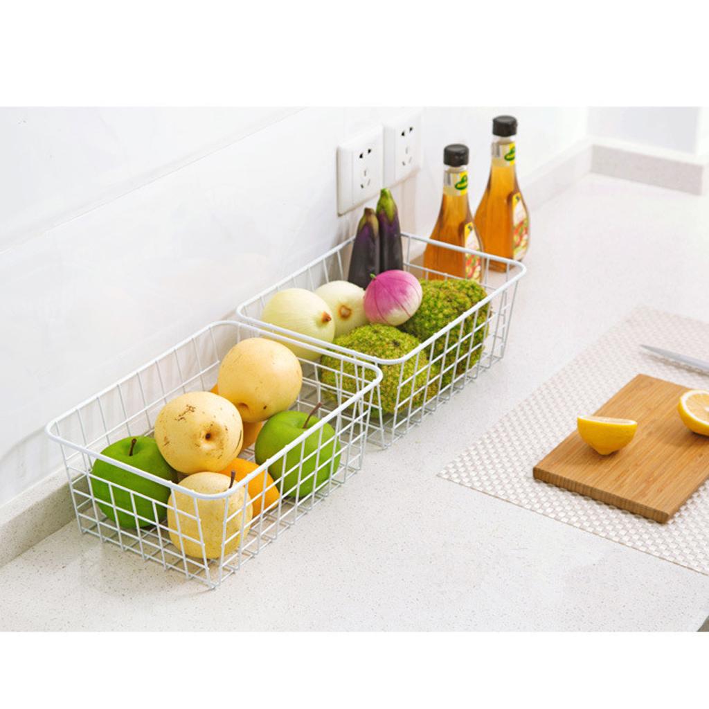 Iron Handle Basket Retro Wire Basket Home Decor Storage Basket