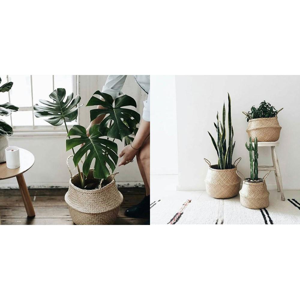 Giỏ cói tự nhiên