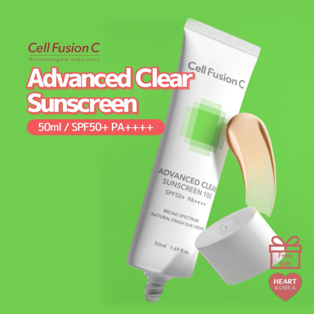 Kem Chống Nắng Phổ Rộng Kiểm Soát Dầu Mụn Cell Fusion C Advanced Clear Sunscreen 100 SPF50+ PA++++ 35ML