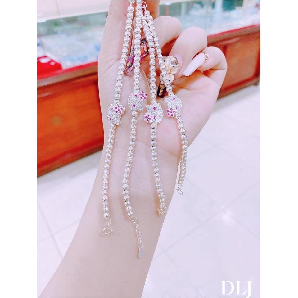 Lắc tay bạc mèo kitty cho bé,vòng tay bạc cho bé