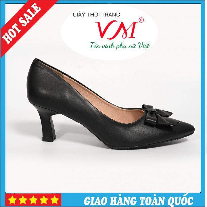 Giầy Cao Gót 5 Phân, Màu Đen Truyền Thống, Mũi Nhọn Thanh Lịch - HT16A.5F.Đen(V)