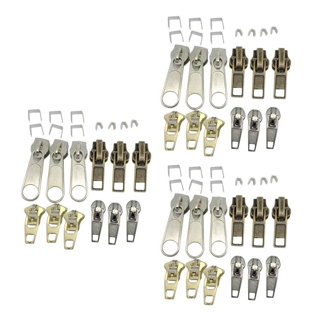 Chiwanji 66 Cố Định Dây Kéo Bộ Dụng Cụ Sửa Chữa Kim Loại Hợp Kim Xoắn Ốc Khóa Kéo Trượt Đầu Dừng Thay Thế