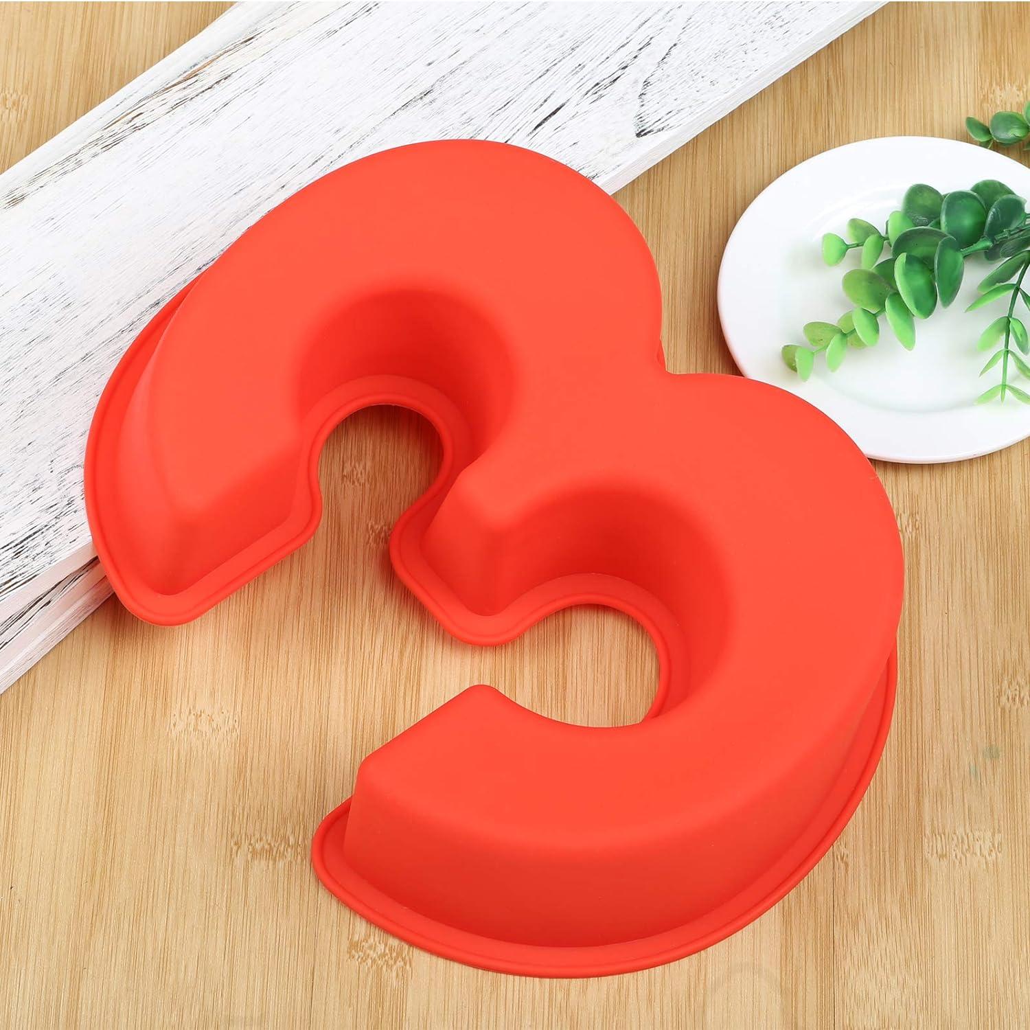 Bánh Chảo Silicone Số Lớn Số 3 Nướng Bánh Nướng Bánh Kỷ Niệm Sinh Nhật Bánh Sinh Nhật 20 x 25 cm