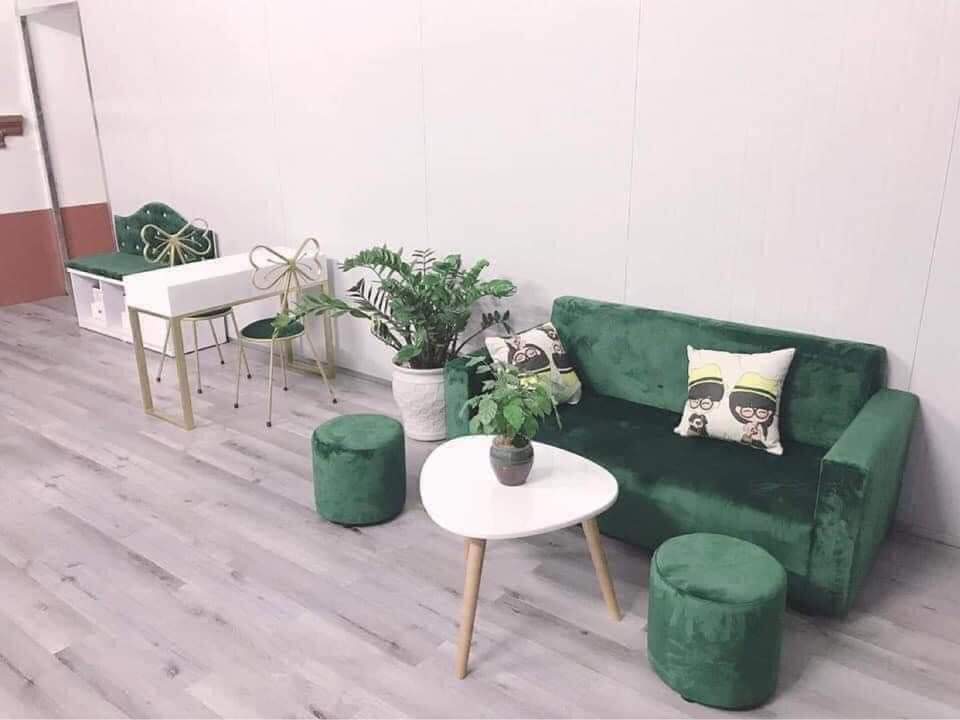 Ghế sofa văng tay vuông dài 1m6 và 1m8 kèm 2 đôn và 2 gối