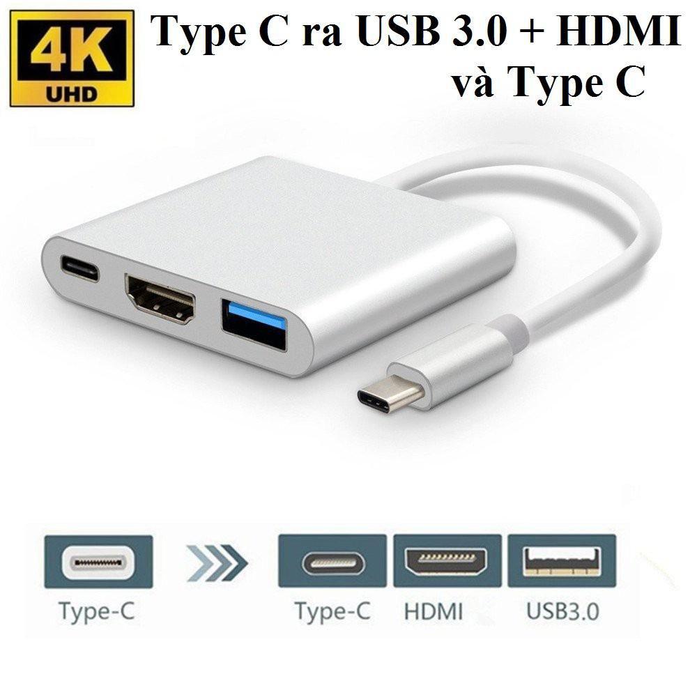 Cáp chuyển USB Type C sang HDMI + USB 3.0 + TypeC