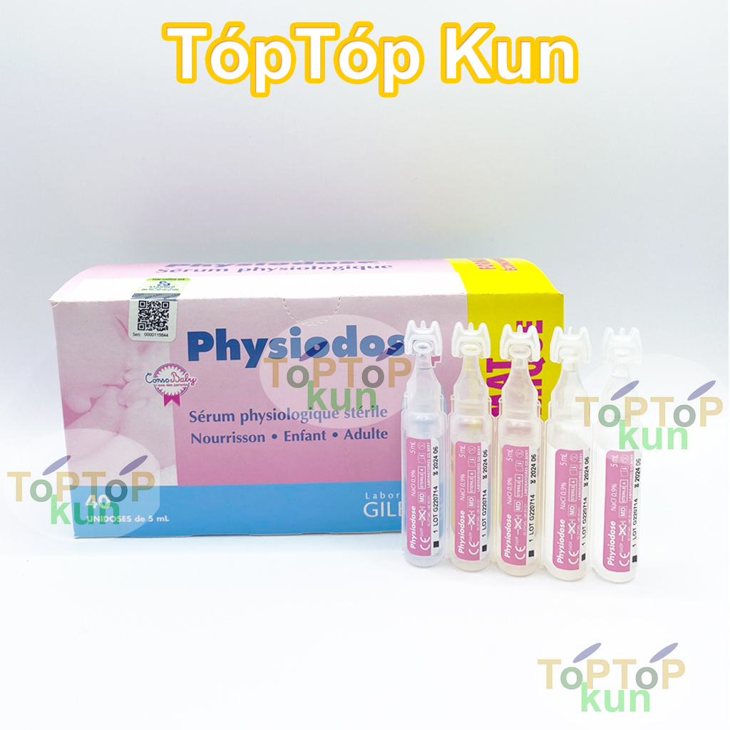 Nước muối sinh lý Physiodose (40 ống/hộp)