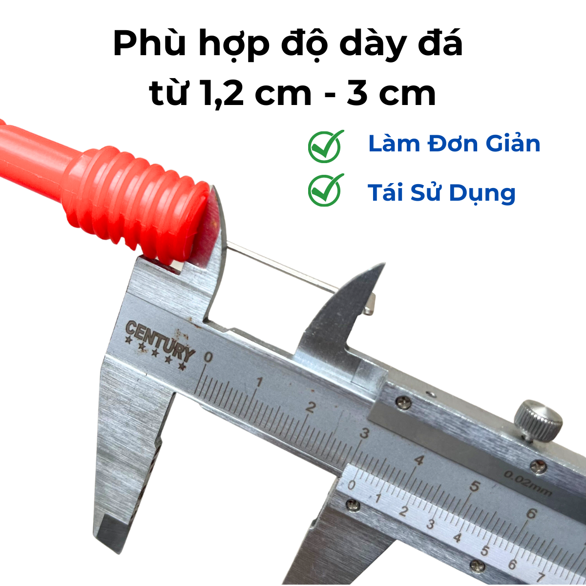 Ke Vít Lát Đá Dày Từ 1,2cm-3cm - Ke Vít Cân Bằng Gạch Đá Mạch Từ 1,5mm - Ke Cân Bằng Tái Sử Dụng Được Nhiều Lần - Gói 50 Chiếc Kèm Cờ Lê